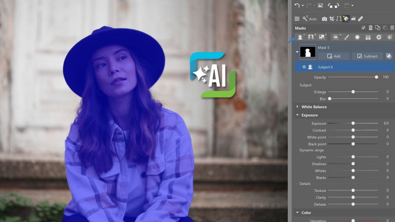AI masky v Zoner Studiu: Lok&aacute;ln&iacute; &uacute;pravy fotek rychleji a přesněji